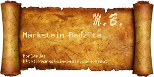 Markstein Beáta névjegykártya